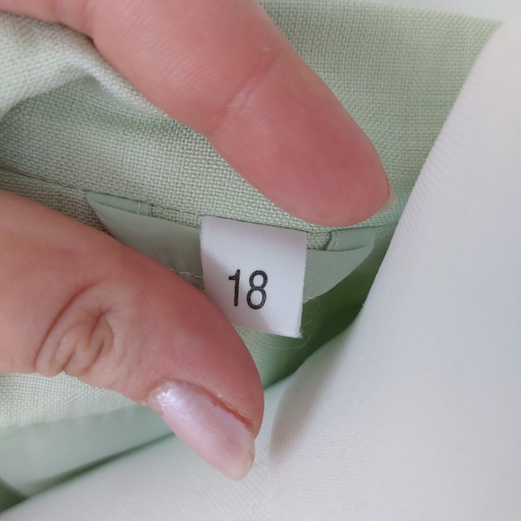 Vintage Lime Green Short Sleeve Single Breasted Blazer Size 18 *Flawed See Pics - Picture 9 of 9